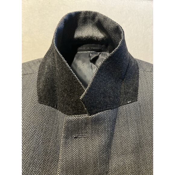 Chaps Ralph Lauren 46R Gray Herringbone Blazer Sport Coat Jacket - Picture 7 of 12